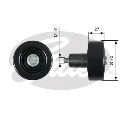 Deflection/Guide Pulley, V-ribbed belt (T39277)