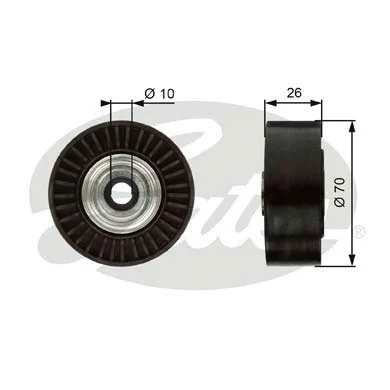 Deflection/Guide Pulley, V-ribbed belt (T36366)