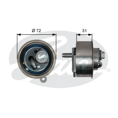 Tensioner Pulley, timing belt (T43009)