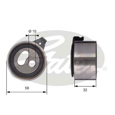 Tensioner Pulley, timing belt (T41296)