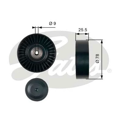 Deflection/Guide Pulley, V-ribbed belt (T38087)