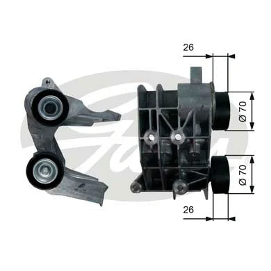 Tensioner Pulley, V-ribbed belt (T36107)