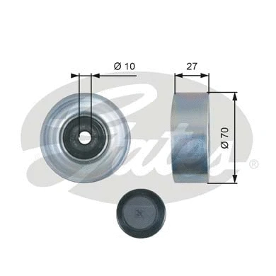 Deflection/Guide Pulley, V-ribbed belt (T36325)