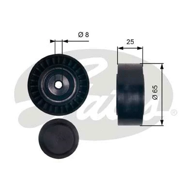 Deflection/Guide Pulley, V-ribbed belt (T36405)