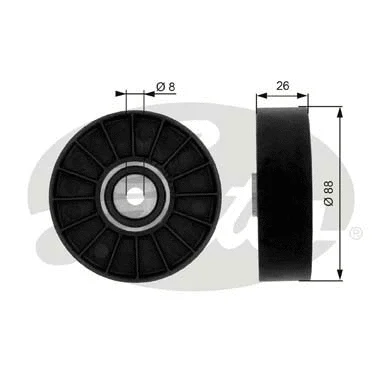 Deflection/Guide Pulley, V-ribbed belt (T36042)