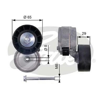 Belt Tensioner, V-ribbed belt (T38364)