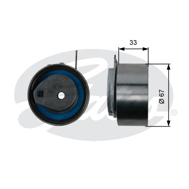 Tensioner Pulley, timing belt (T43008)