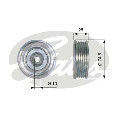 Tensioner Pulley, V-ribbed belt (T39285)