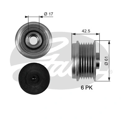 Alternator Freewheel Clutch (OAP7043)