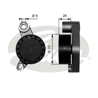 Tensioner Pulley, V-ribbed belt (T38062)