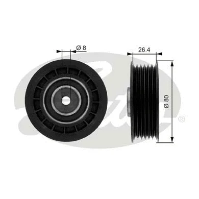 Deflection/Guide Pulley, V-ribbed belt (T36038)