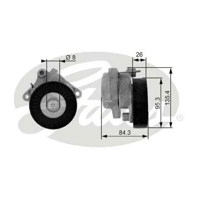 Belt Tensioner, V-ribbed belt (T38174)