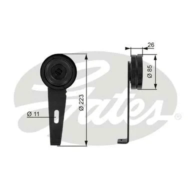 Tensioner Pulley, V-ribbed belt (T36062)