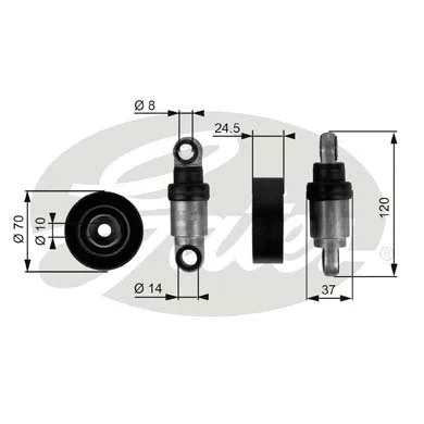 Belt Tensioner, V-ribbed belt (T38242)