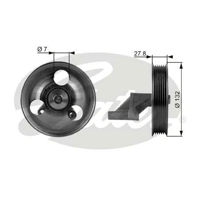 Deflection/Guide Pulley, V-ribbed belt (T36109)