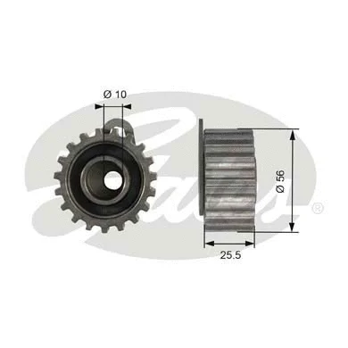 Tensioner Pulley, timing belt (T42073)