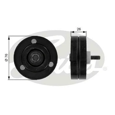 Deflection/Guide Pulley, V-ribbed belt (T38060)