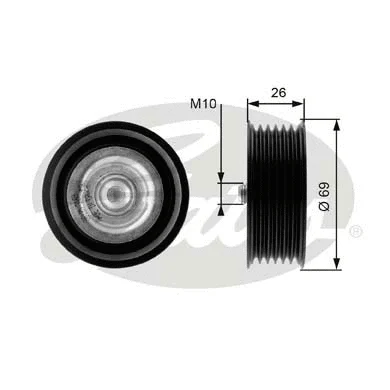 Deflection/Guide Pulley, V-ribbed belt (T36125)