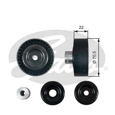 Deflection/Guide Pulley, V-ribbed belt (T36611)