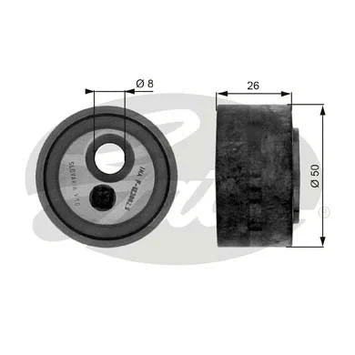 Tensioner Pulley, V-ribbed belt (T36067)