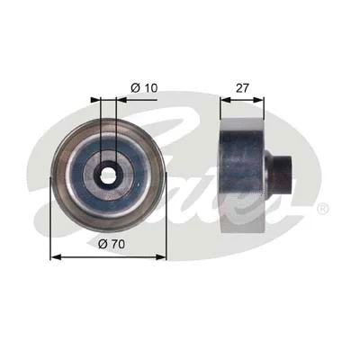 Deflection/Guide Pulley, V-ribbed belt (T36361)