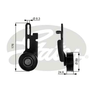 Tensioner Pulley, V-ribbed belt (T36070)