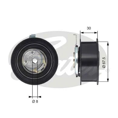 Tensioner Pulley, timing belt (T43062)