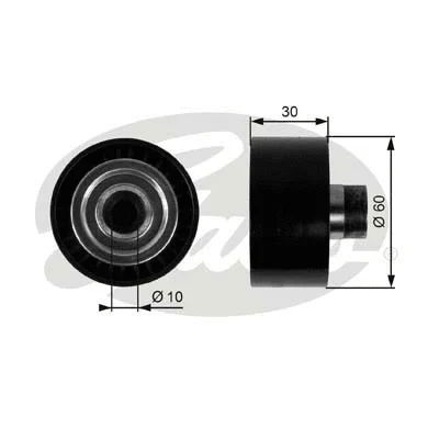 Deflection/Guide Pulley, V-ribbed belt (T36295)