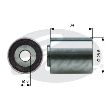 Deflection/Guide Pulley, timing belt (T42220)