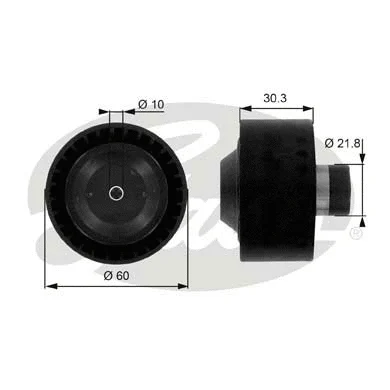 Deflection/Guide Pulley, V-ribbed belt (T36034)