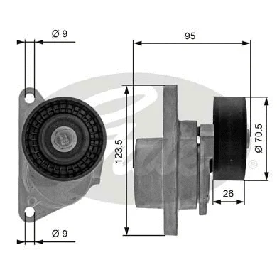 Belt Tensioner, V-ribbed belt (T38190)