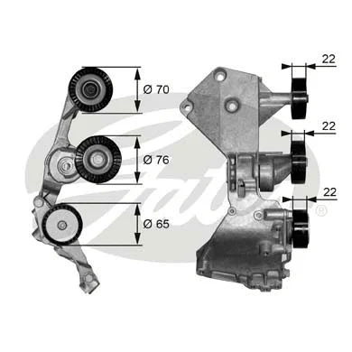 Belt Tensioner, V-ribbed belt (T38466)