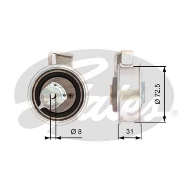 Tensioner Pulley, timing belt (T43072)