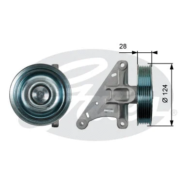 Deflection/Guide Pulley, V-ribbed belt (T36427)