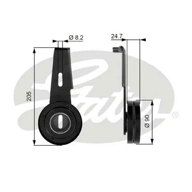 Tensioner Pulley, V-ribbed belt (T36061)