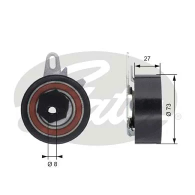 Tensioner Pulley, timing belt (T43067)