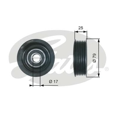 Deflection/Guide Pulley, V-ribbed belt (T36420)