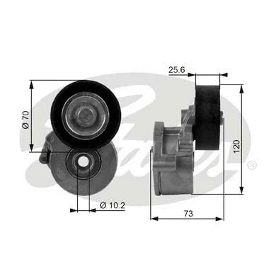 Belt Tensioner, V-ribbed belt (T38237)