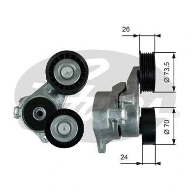 Belt Tensioner, V-ribbed belt (T39024)