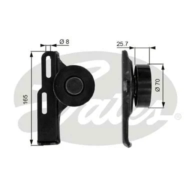 Tensioner Pulley, V-ribbed belt (T36035)