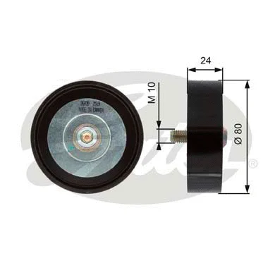 Deflection/Guide Pulley, V-ribbed belt (T36039)
