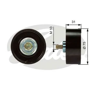 Deflection/Guide Pulley, V-ribbed belt (T36306)