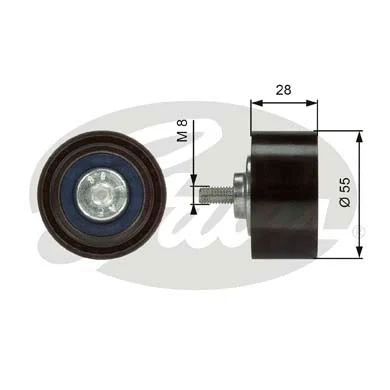 Deflection/Guide Pulley, V-ribbed belt (T36373)