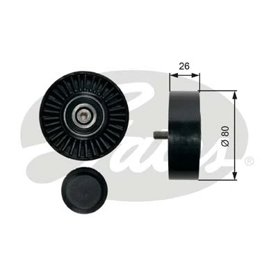 Deflection/Guide Pulley, V-ribbed belt (T36452)