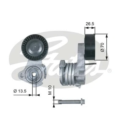 Belt Tensioner, V-ribbed belt (T39112)