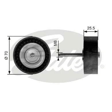 Deflection/Guide Pulley, V-ribbed belt (T36204)