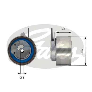 Tensioner Pulley, timing belt (T43174)