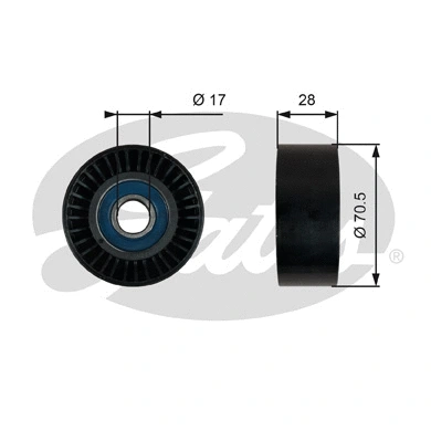 Deflection/Guide Pulley, V-ribbed belt (T36759)