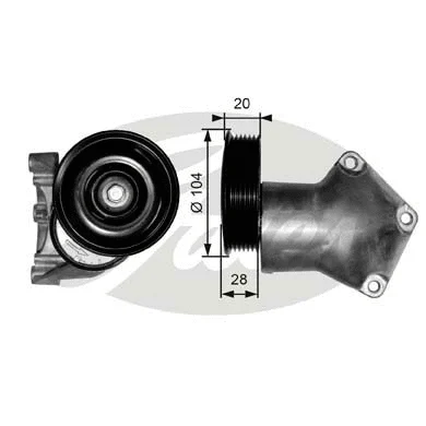 Belt Tensioner, V-ribbed belt (T38202)
