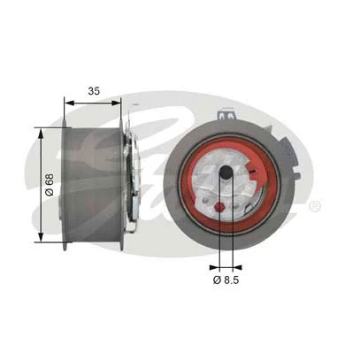Tensioner Pulley, timing belt (T43151)